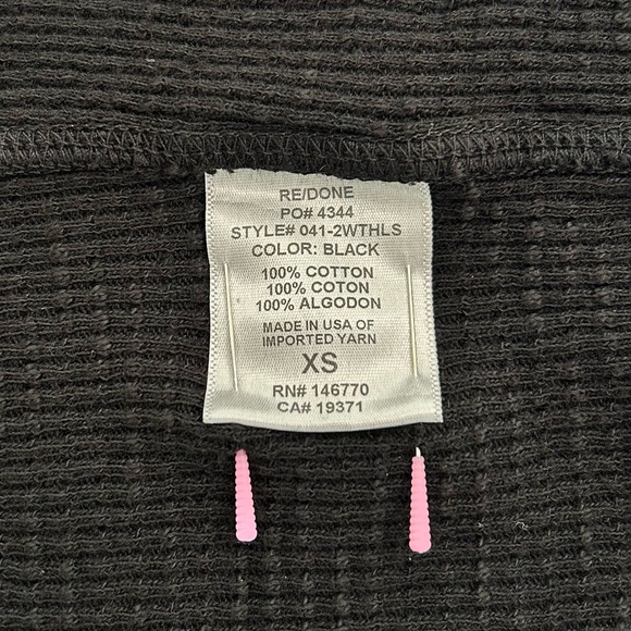 RE/DONE Cozy Waffle Thermal Top NWOT - Picture 10 of 10